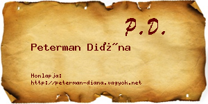 Peterman Diána névjegykártya